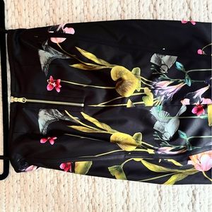 Ted Baker London Renola Oriental Floral Print Satin Pencil Skirt